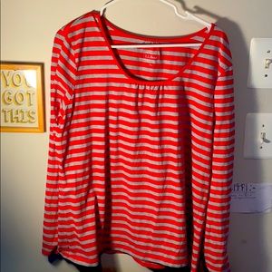 L. L Bean L/S Striped  - Size: XL